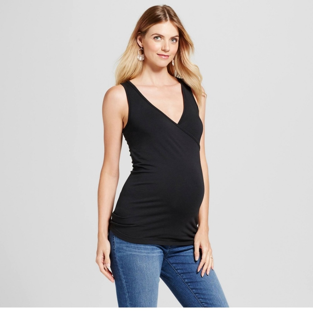 Isabel Maternity - CrossPanel Nursing Tank (White)